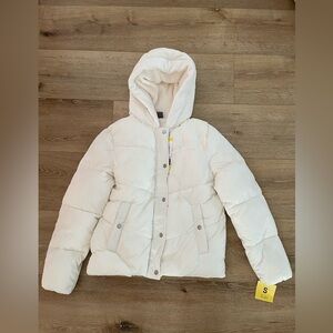32 degrees heat white puff jacket coat size small NWT